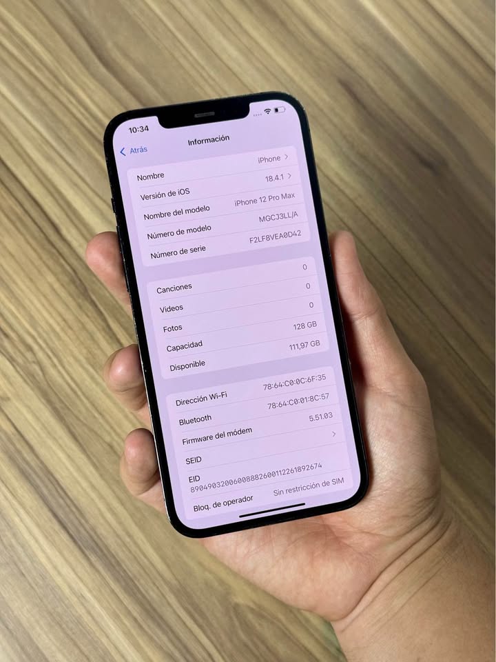 iPhone 12 Pro Max Impecable 128 GB Todo Original